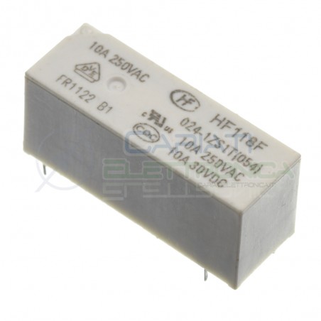 Relè relay Hongfa HF118F 024-1ZS1T bobina 24VDC SPDT 10A 5 pinHONGFA RELAY