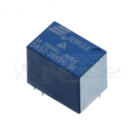 Relay Relè 24V Dc 3A Circuito Stampato Pcb 1 Scambio SRSZ SRSZ-24VDC-SLSongle
