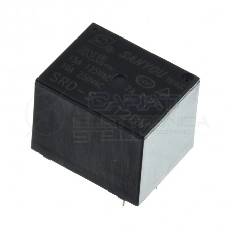 Relè relay Sanyou SRD-S-112DM bobina 12VDC SPST 10A 250Vac 4 pin Sanyou