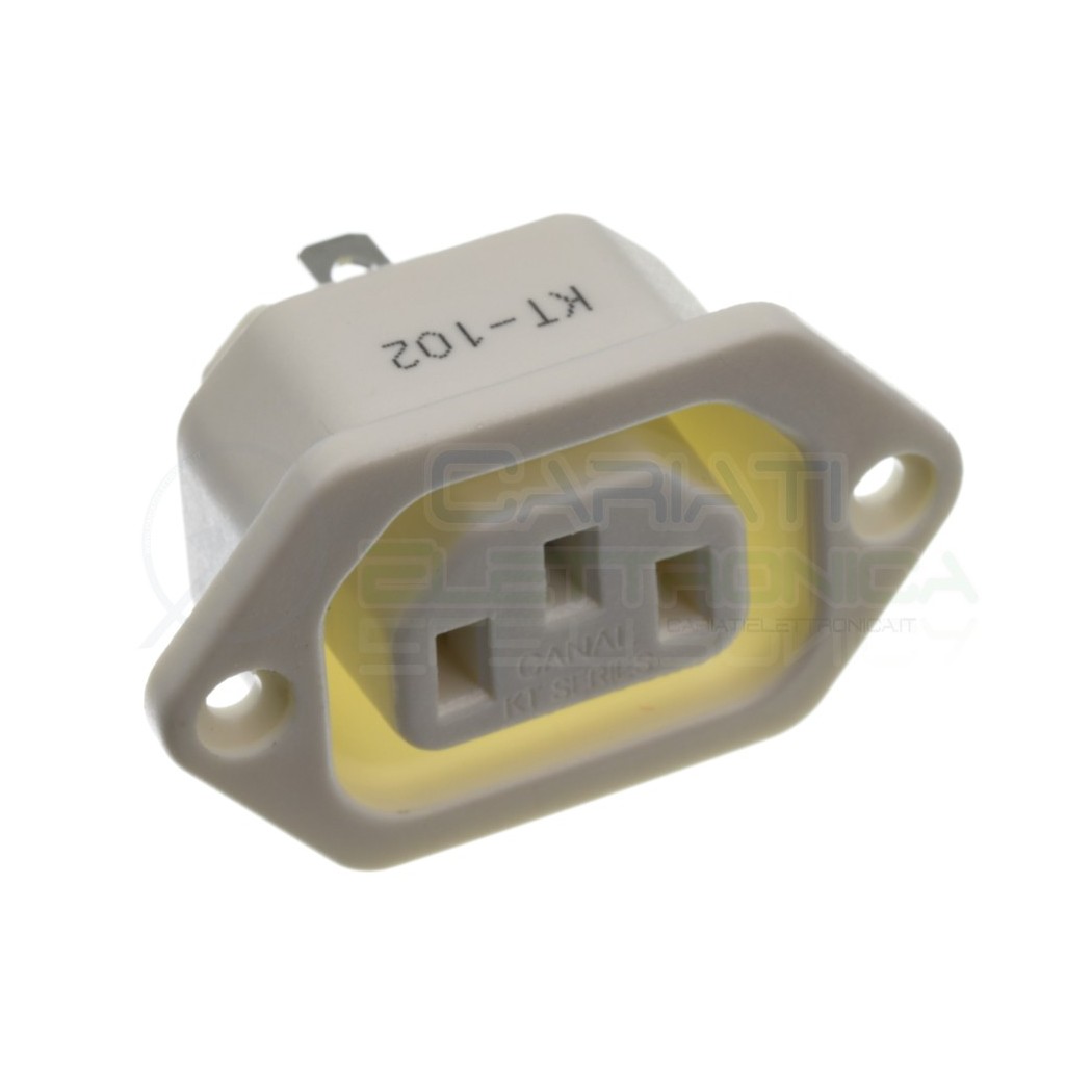 Presa alimentazione ac da pannello 250V 10A femmina connettore spinaGenerico