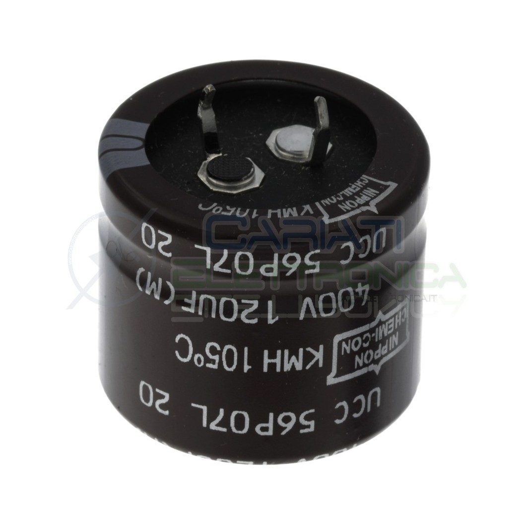 Condensatore elettrolitico 120uF 120 uF 400V 105°C snap in 25x30mm Nippon Chemi-con Nippon Chemi-con