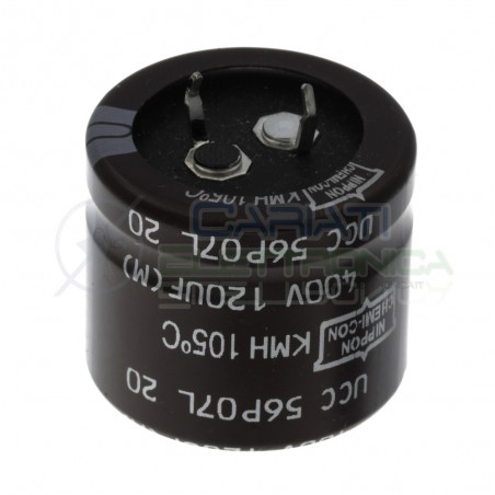 Condensatore elettrolitico 120uF 120 uF 400V 105°C snap in 25x30mm Nippon Chemi-con Nippon Chemi-con