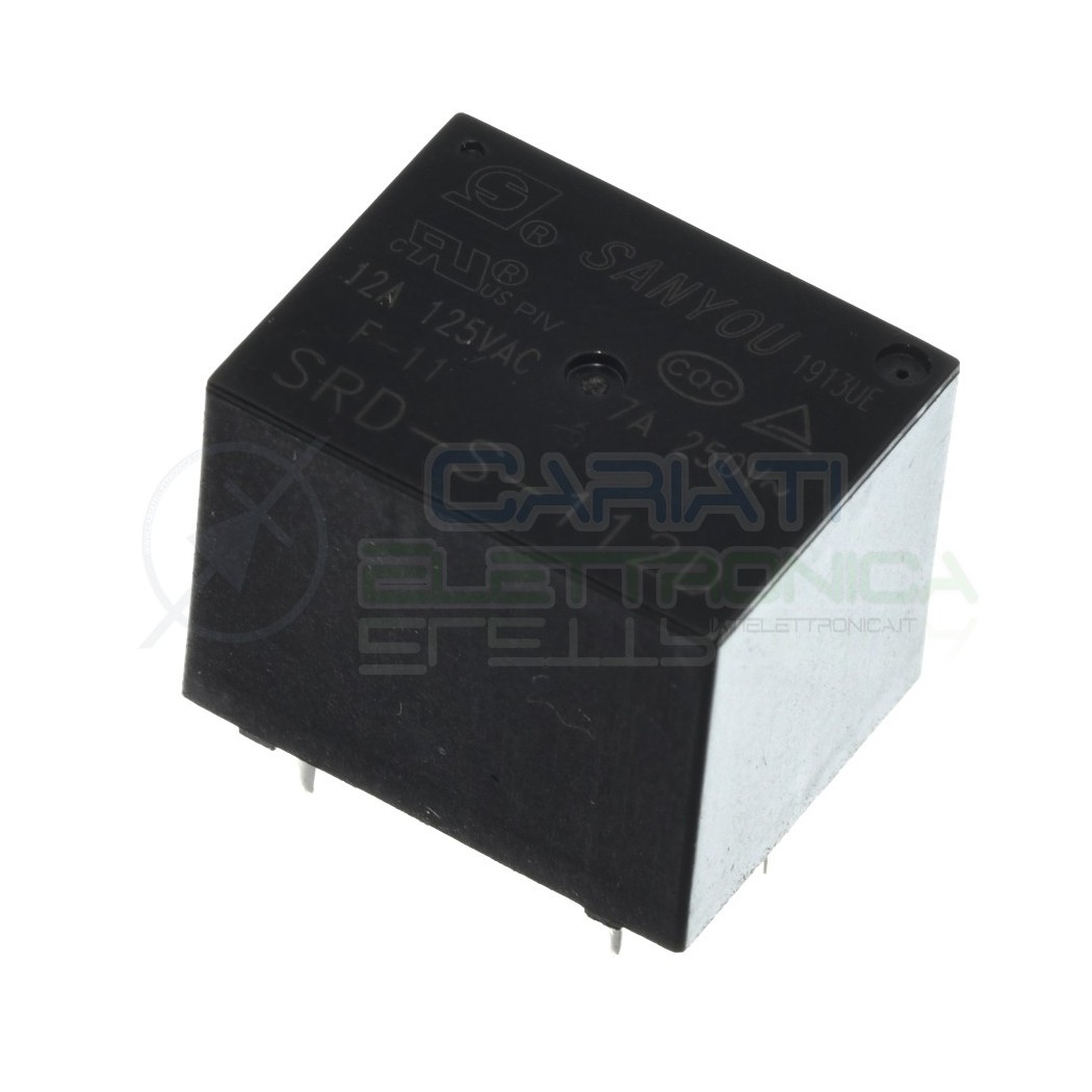 Relè relay Sanyou SRD-S-112DM bobina 12VDC SPDT 10A 250Vac 5 pin Sanyou
