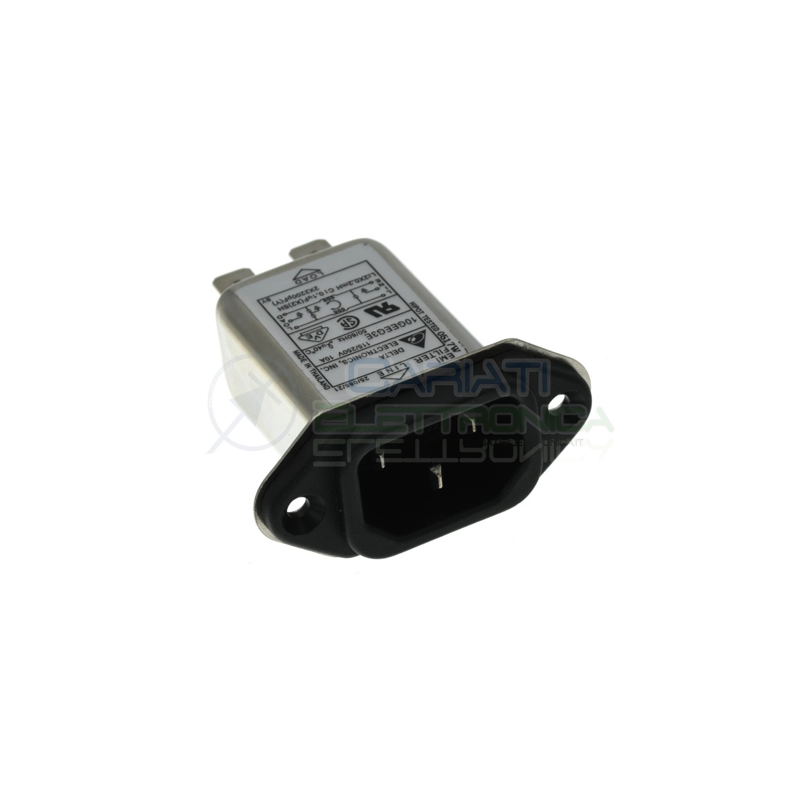 Filtro di Rete EMI Connettore IEC da pannello 10A 10GEEG3E Delta elettronics