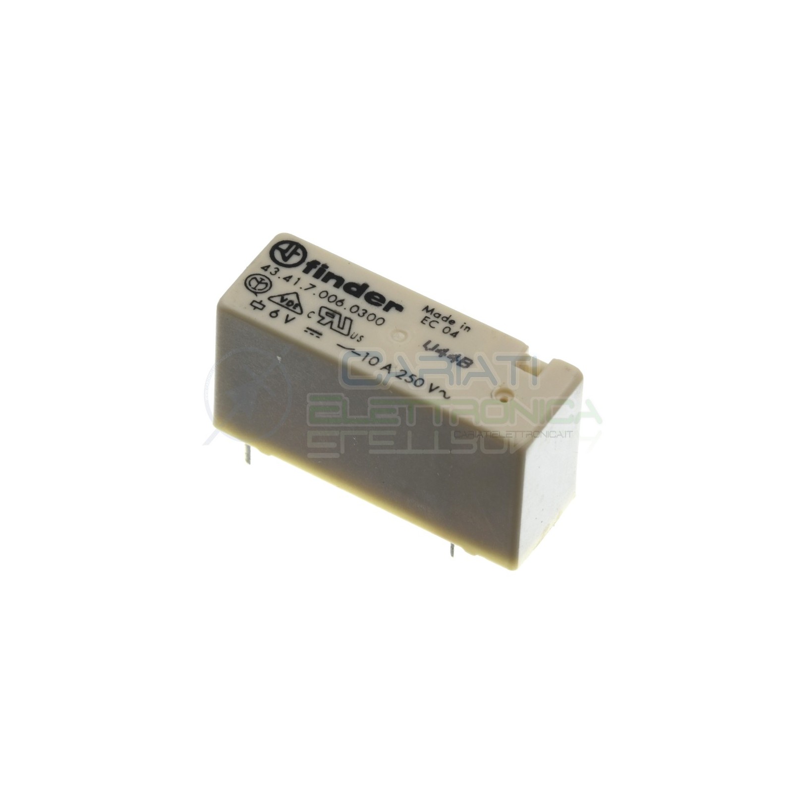 Relè relay Finder Bobina 6V 43.41.7.006.0300 SPST per pcb singolo contatto 10A 250VFinder