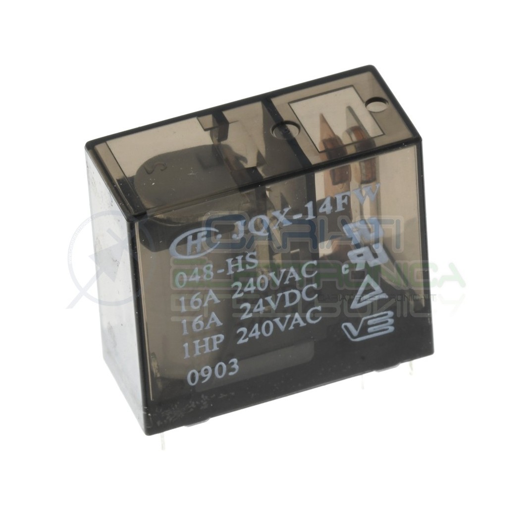 Relè JQX-14FW 048-HS bobina da 48Vdc Contatti 16A 240Vac 16A 24Vdc SPDTHONGFA RELAY