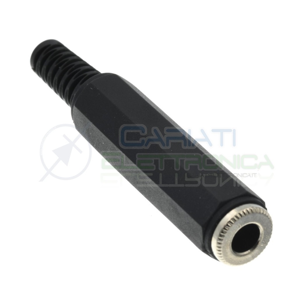 Presa jack femmina mono volante 6.3mm 6.3 mm con passacavo connettoreGenerico