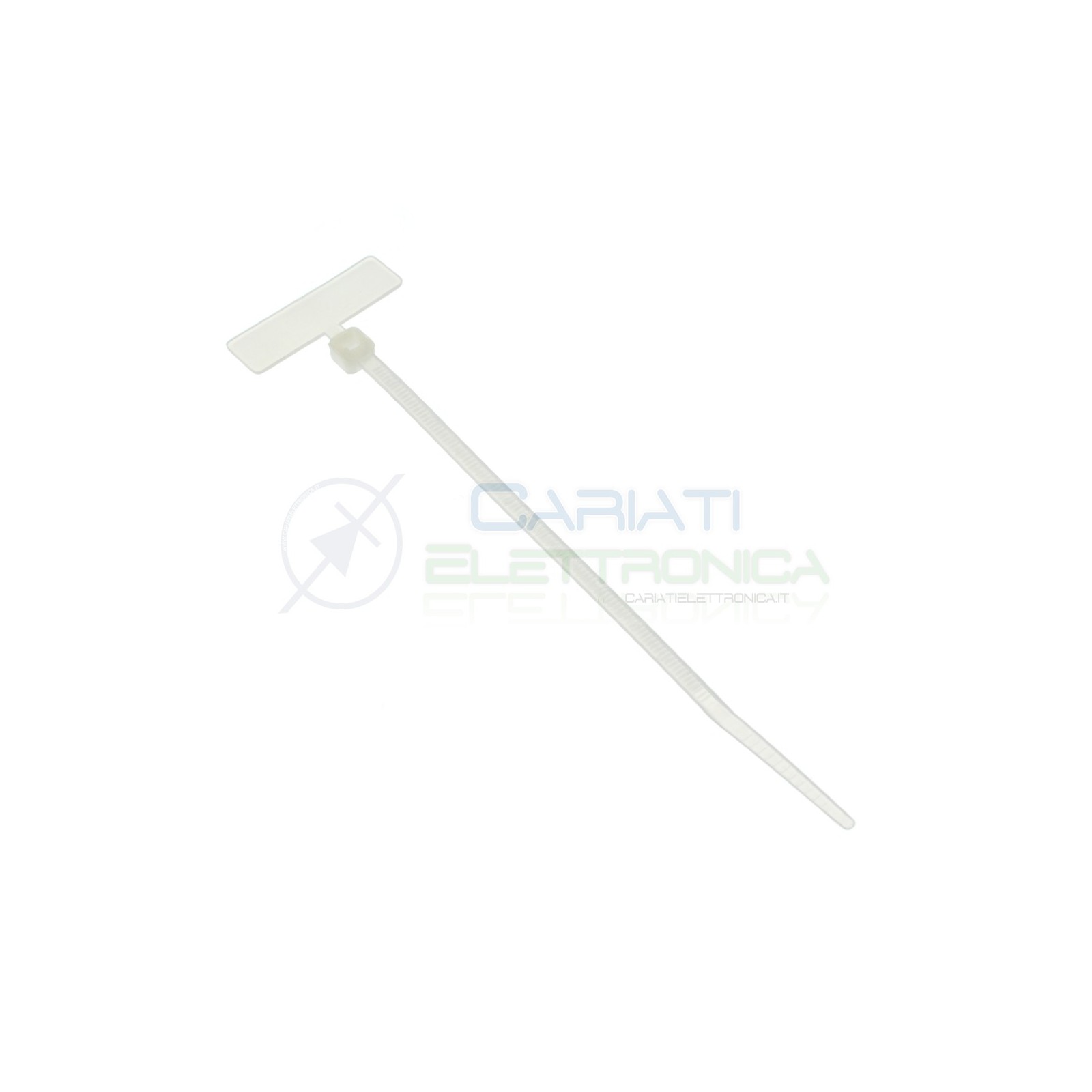 25 Pezzi Fascette 100x2,5mm Bianche con Targhetta Marcatore Generico