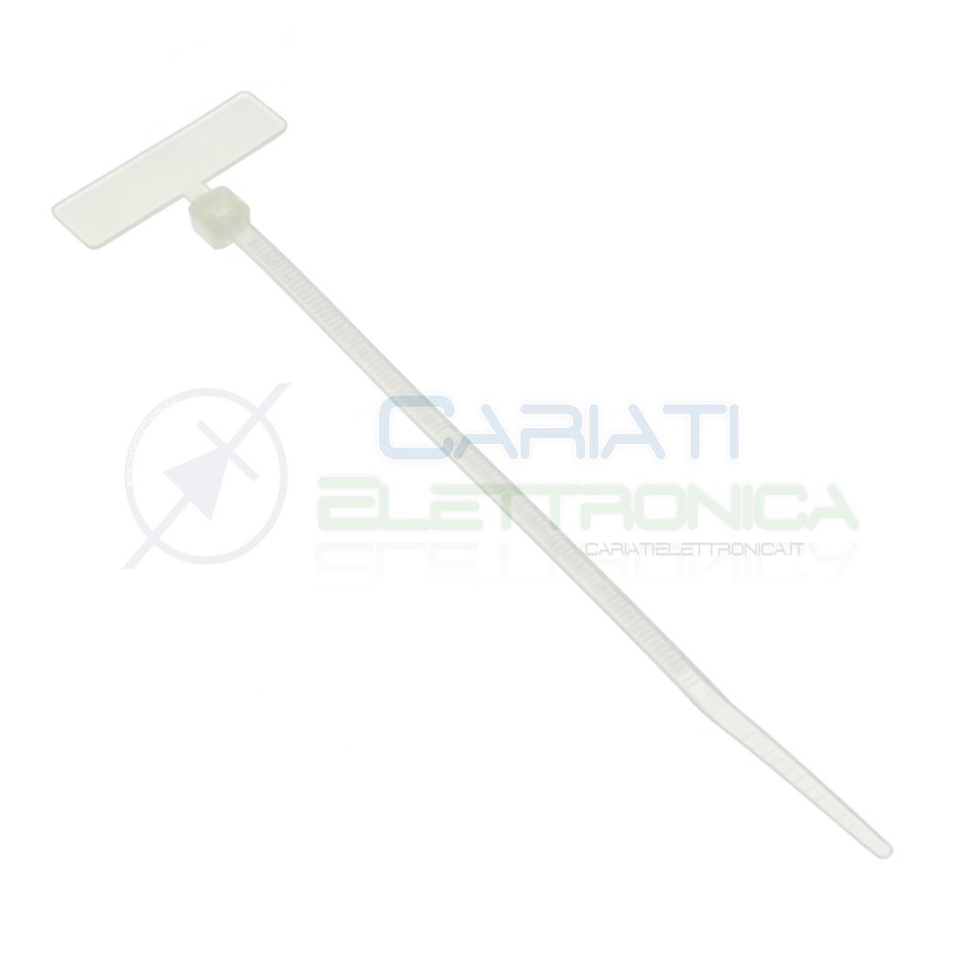 100 Pezzi Fascette 100x2,5mm Bianche con Targhetta Marcatore Etichetta Generico