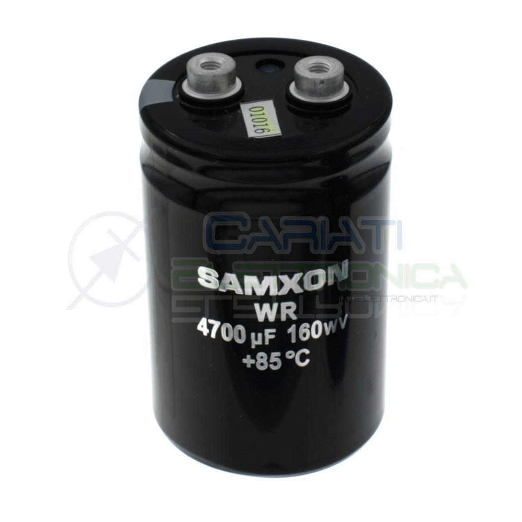 Condensatore elettrolitico 4700uF 4700 uF 160V 85°C snap in 80x50mm Samxon Samxon