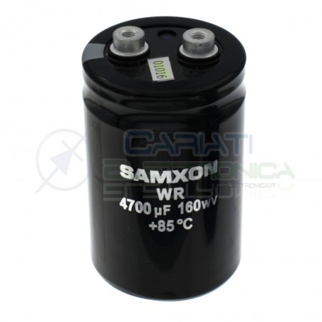 Condensatore elettrolitico 4700uF 4700 uF 160V 85°C snap in 80x50mm Samxon Samxon