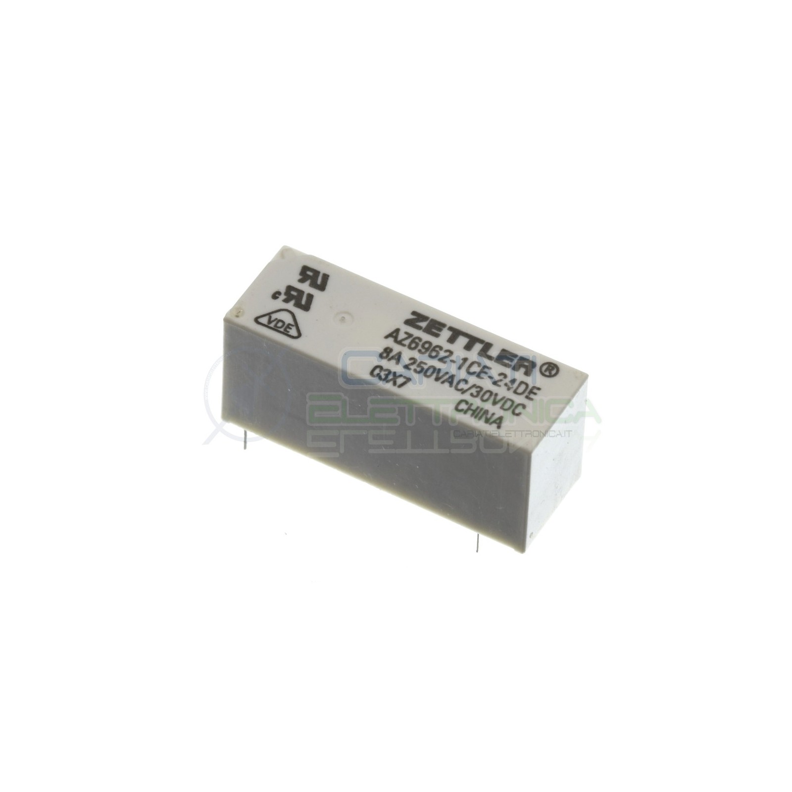Relè relay Zettler Bobina 24V AZ6962-1CE-24DE SPDT per pcb singolo contatto 8A Zettler