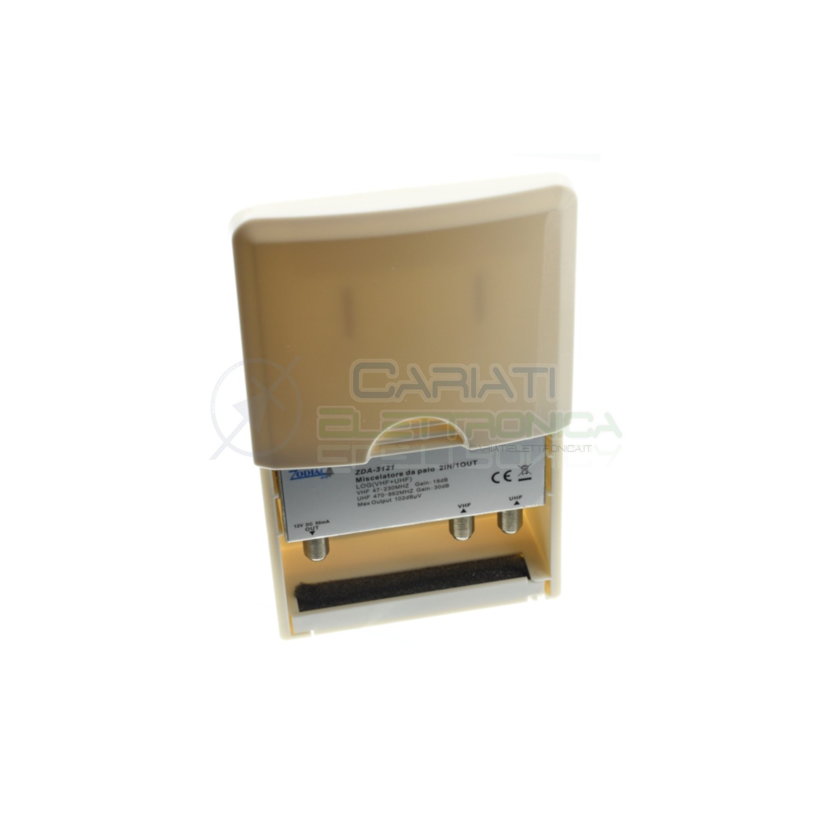 Amplificatore Miscelatore da palo ZDA-3121 ZODIAC I/III VHF 18dB + UHF 30dB