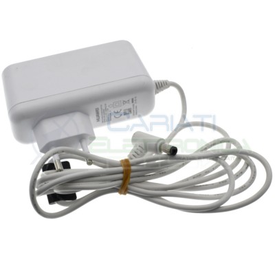 ALIMENTATORE 12V 2,5A BIANCO 5.5/2.1mm (+ al centro)
