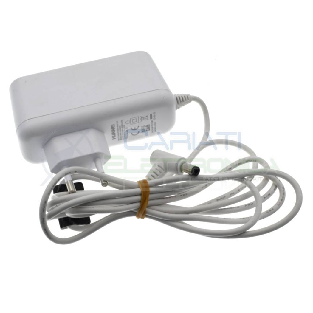 ALIMENTATORE 12V 2,5A BIANCO 5.5/2.1mm (+ al centro)