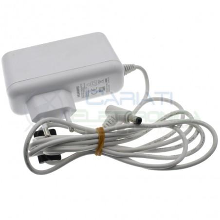 ALIMENTATORE 12V 2,5A BIANCO 5.5/2.1mm (+ al centro)