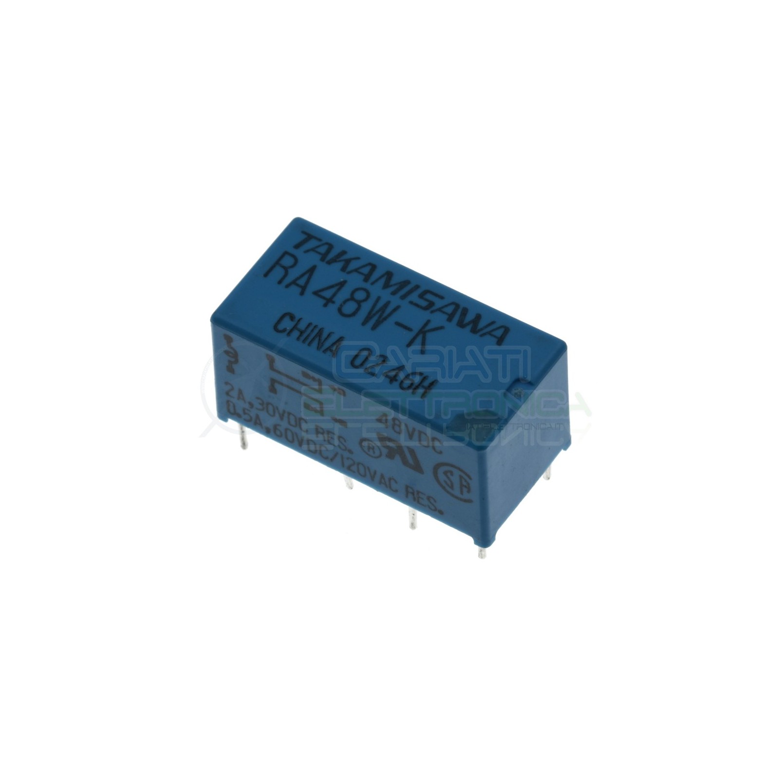 Relè doppio 2 scambio Takamisawa RY48W-K 48Vdc 48V dc 0.5A 120V DPDT Takamisawa