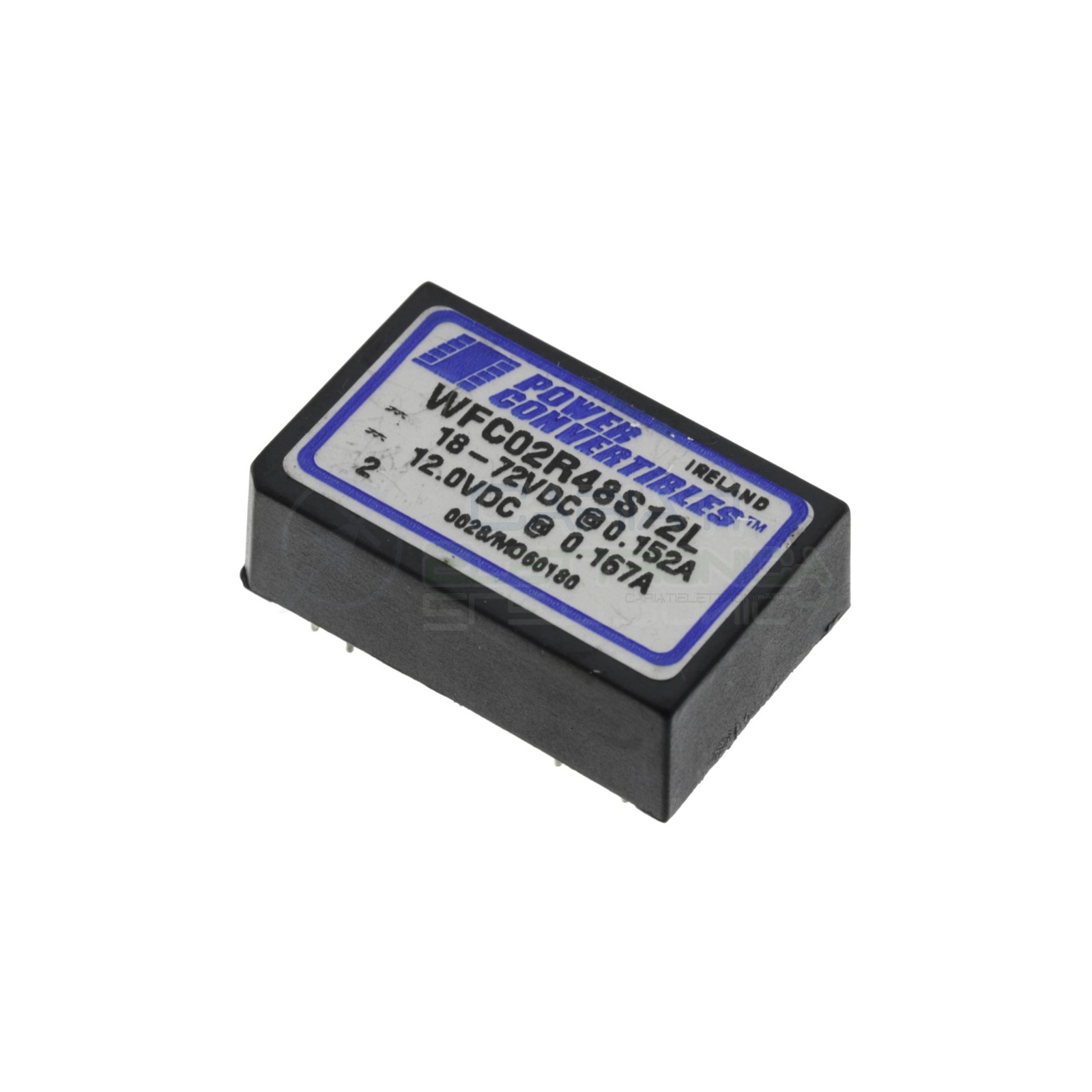 Convertitore DC/DC WFC02RC ingresso 18/72V uscita 12V Potenza max 2Watt Generico