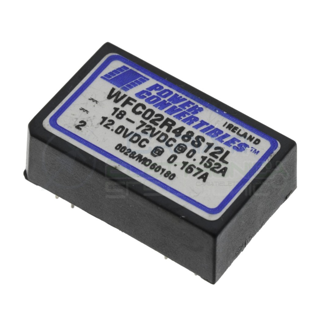 Convertitore DC/DC WFC02RC ingresso 18/72V uscita 12V Potenza max 2Watt Generico