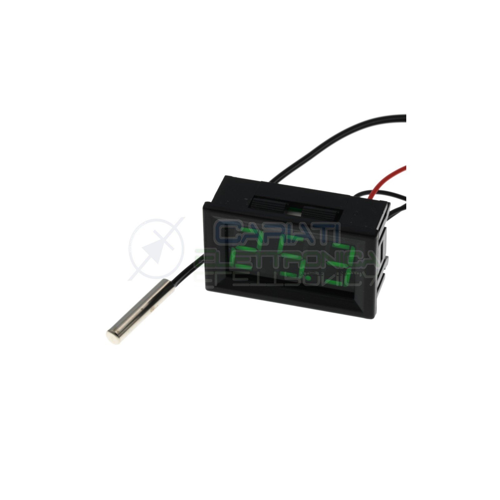 MINI TERMOMETRO DIGITALE da PANNELLO LED VERDE -20 a +100℃ NTC DC auto camper