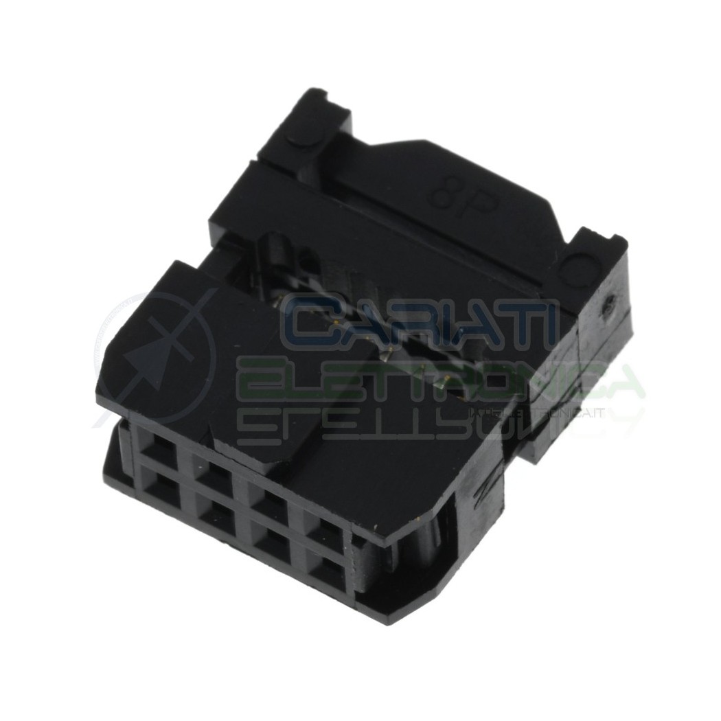 2 pezzi di Connettore IDC femmina 8 Poli Pin per Cavo Piatto Flat Cable Generico
