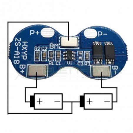 BMS Circuito di protezione per 2 batterie Litio Bms Pcm battery 8,4V 4A Generico