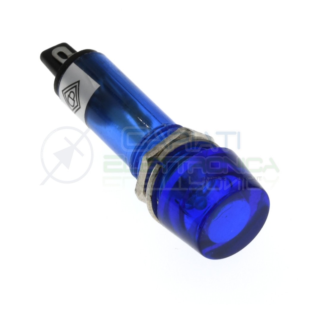 Spia di segnalazione luminosa Blu 220V 220Vac da pannello foro 10mm Generico