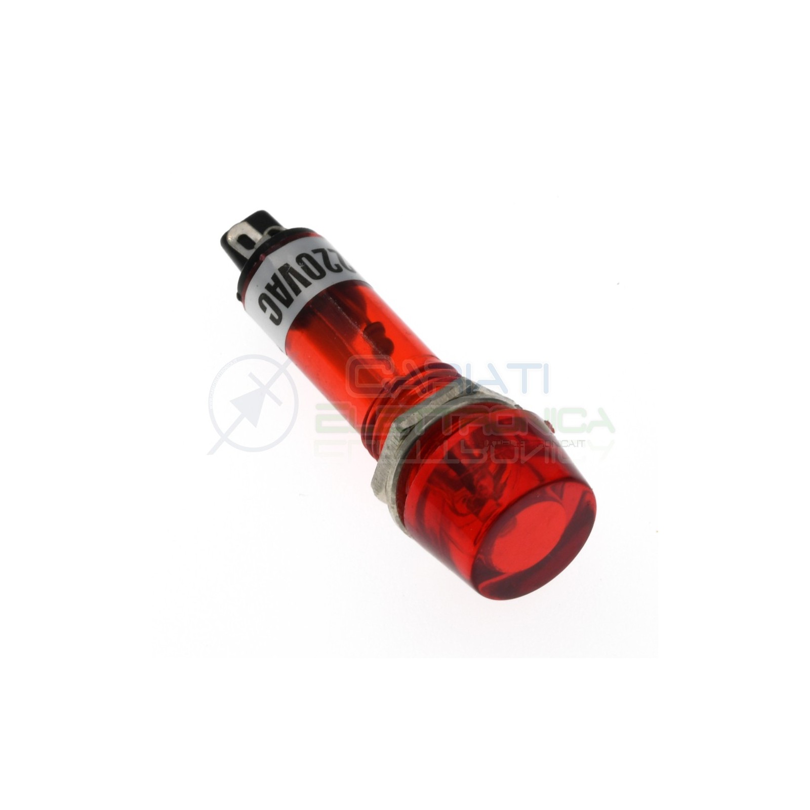 Spia di segnalazione luminosa Rossa 220V 220Vac da pannello foro 10mm Generico