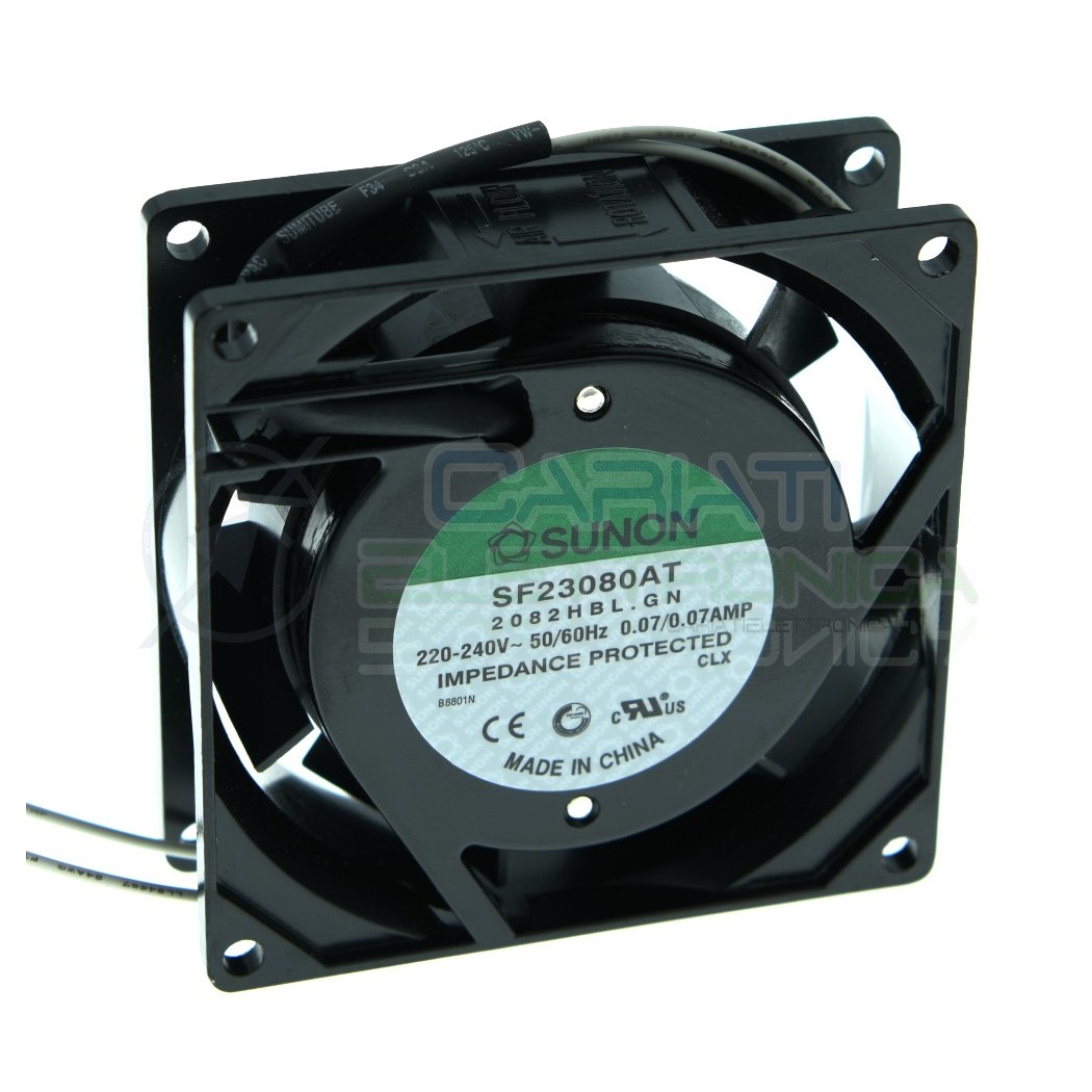 Ventola SUNON 80x80x25mm 220V 230Vac 0.07A 13.5W SF23080AT Dissipazione VentilazioneSunon