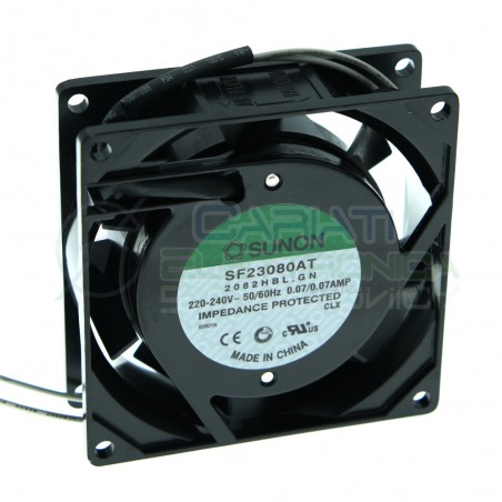 Ventola SUNON 80x80x25mm 220V 230Vac 0.07A 13.5W SF23080AT Dissipazione VentilazioneSunon