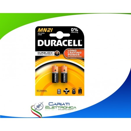 2 PILE BATTERIE DURACELL MN21 A23 K23A LRV08 DURACELL 12 V AlcalineDuracell