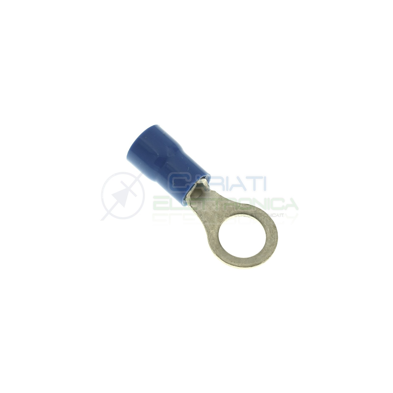 10 pezzi Capicorda ad occhiello M6 0.25-1.5mmq Blu foro 6.4mm isolato AWG 22-16 Cembre