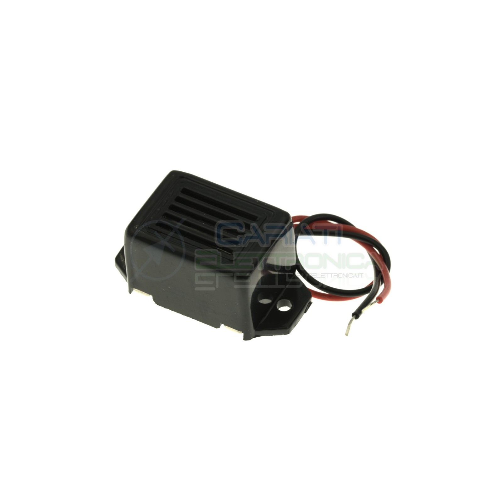 Cicalino Buzzer 24V dc rettangolare con oscillatore integrato e cavo Kepo