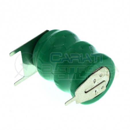 Batteria Tampone Pc Ricaricabile NI-Mh 3,6V 40mAh a Saldare Per Circuiti Stampati con terminaliExtracell