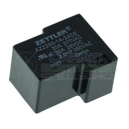 Relè singolo scambio 24V 30A AZ2250-1A-24DE SPST 24Vdc ZETTLERZettler