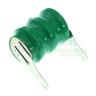 Batteria Tampone Pc Ricaricabile NI-Mh 3,6V 40mAh a Saldare Per Circuiti Stampati con terminaliExtracell
