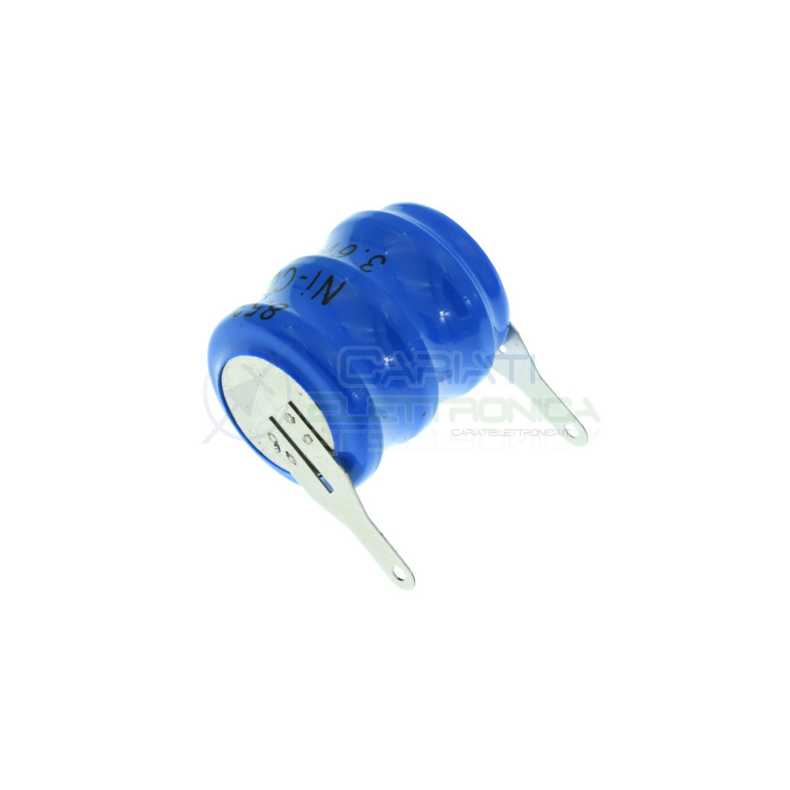 Battery 3,6V 60mAh NiCd Button rechargeable with soldering pin for pcbExtracell