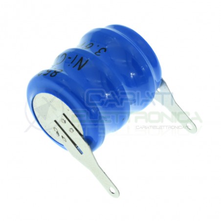 Battery 3,6V 60mAh NiCd Button rechargeable with soldering pin for pcbExtracell