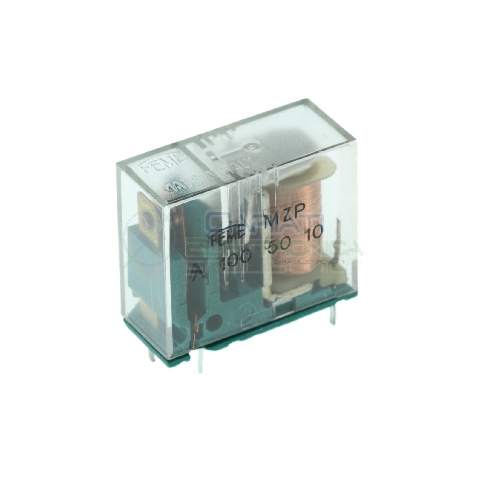 Relè Feme Mzp A 100 50 10 bobina da 33V a 63V 10A 250Vac Mzpa1005010 SPST Feme