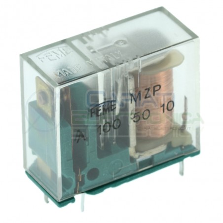 Relè Feme Mzp A 100 50 10 bobina da 33V a 63V 10A 250Vac Mzpa1005010 SPST Feme