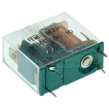 Relè Feme Mzp A 100 50 10 bobina da 33V a 63V 10A 250Vac Mzpa1005010 SPST Feme