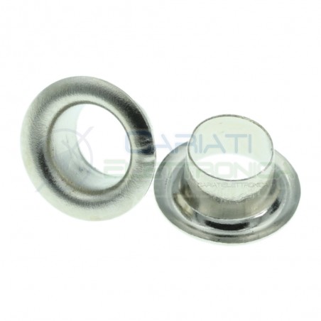50 Pezzi Rivetti Rivetto da 4mm per fori in ferro cromati Generico