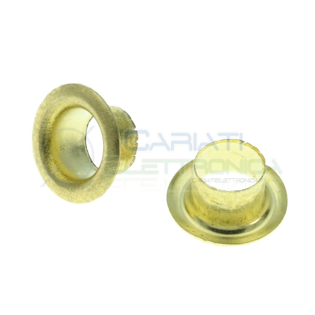 50 Pezzi Rivetti Rivetto da 4mm per fori in ferro ottonati Generico