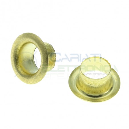 50 Pezzi Rivetti Rivetto da 4mm per fori in ferro ottonati Generico