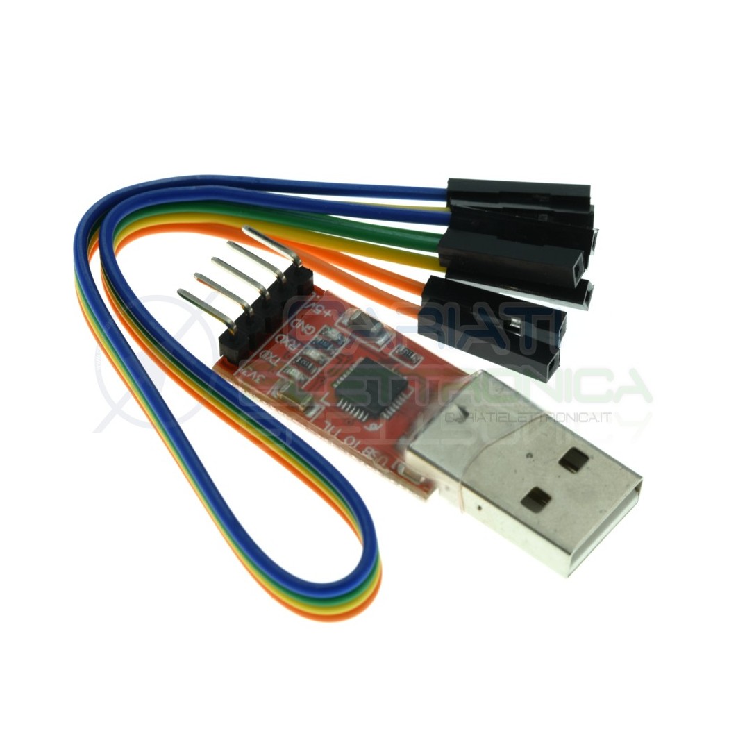 USB A TTL UART Modulo STC Adattatore Convertitore Seriale CP2102 5pin con Cavo