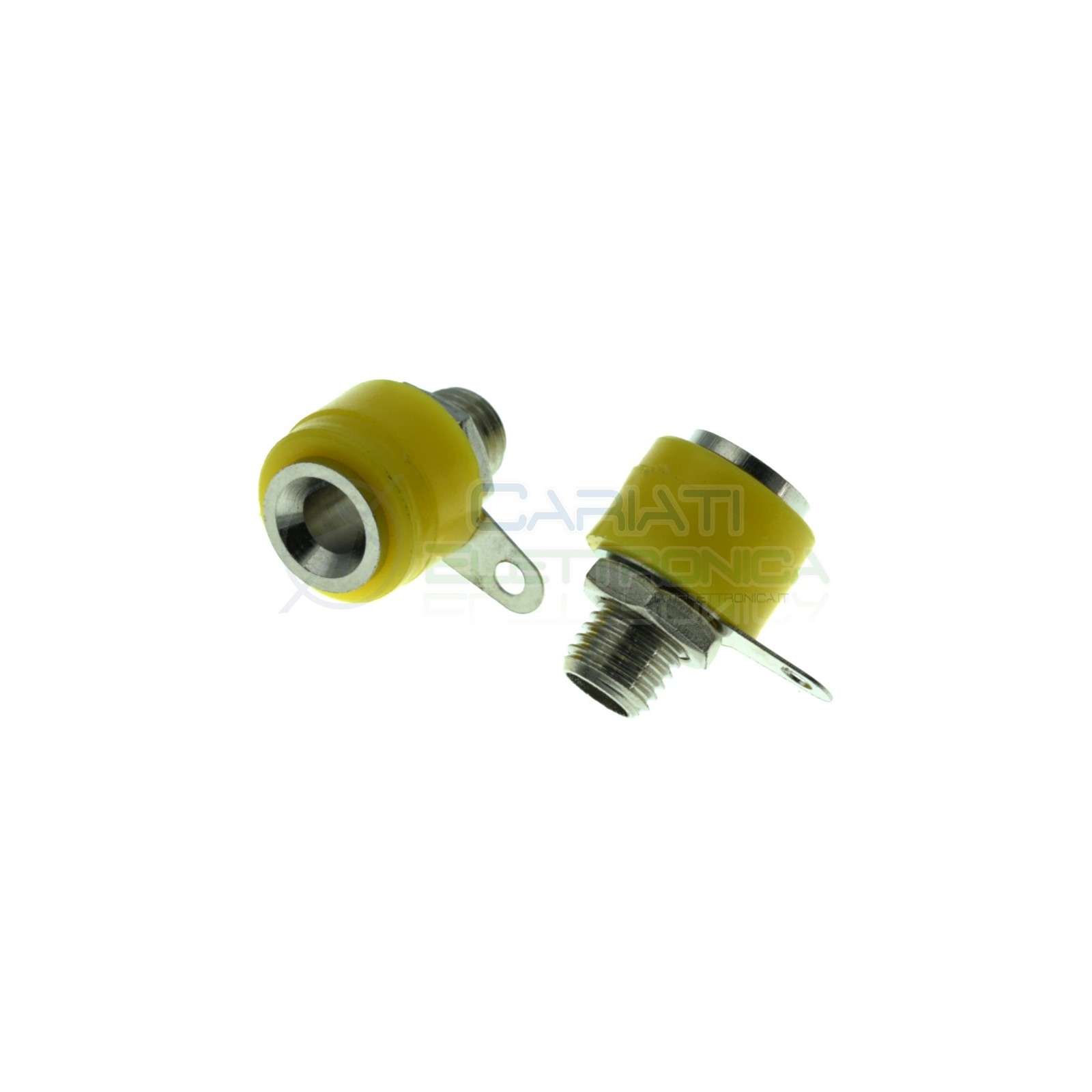 2 Pezzi connettore boccola da pannello per spina a banana 4mm Gialla GialloGenerico