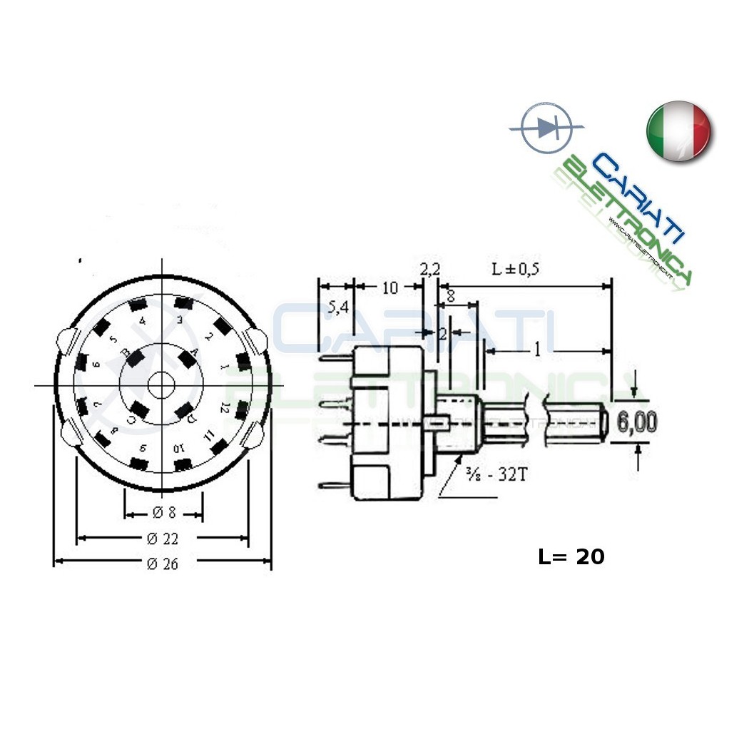 Commutatore 4 Posizioni Selettore A Slitta 4 Posizioni Per Cappa   Universale, Posizioni O I II III Selettore Cappa - 3