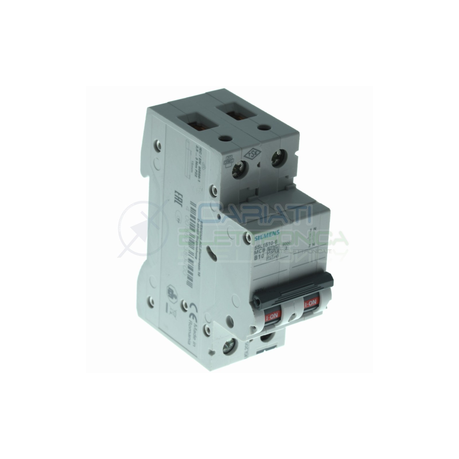 Siemens interruttore magnetotermico Curva B B10 10A 5SL6510-6 1P+N 6KA 2 poli Siemens