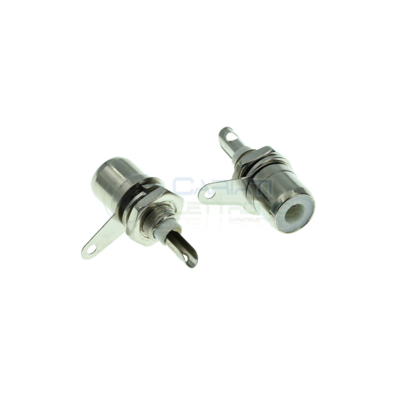 2 Pezzi Connettore presa RCA da pannello Binca BiancoGenerico