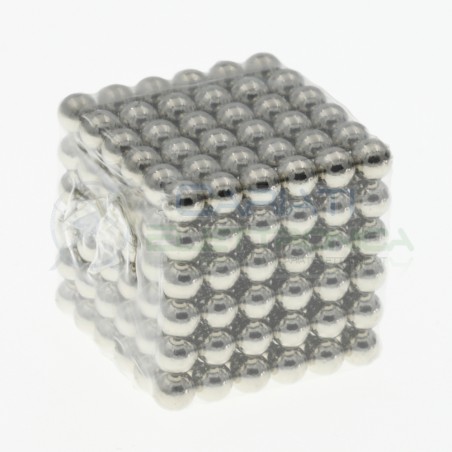 216 Pezzi Sfere Neo cube Cromati Diametro 5mm Sfere magnetiche al neodimioGenerico